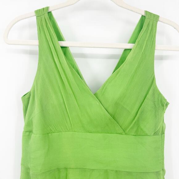 J. Crew Womens Sophia Sleeveless V-Neck Crepe 100% Silk Cocktail Party Dress 8P - Picture 3 of 8